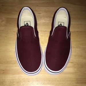 NWOT Slip-On Maroon Vans